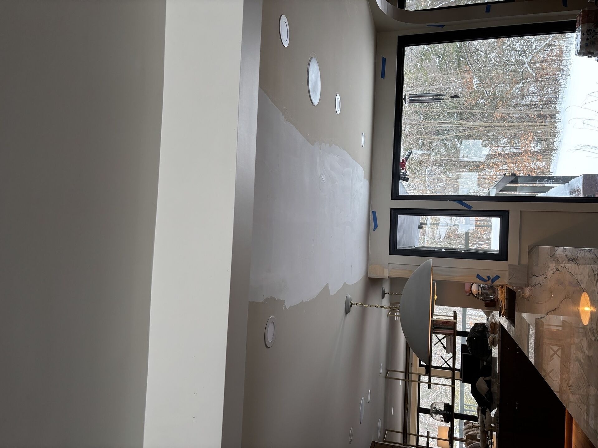 High Ceiling Patch - Before