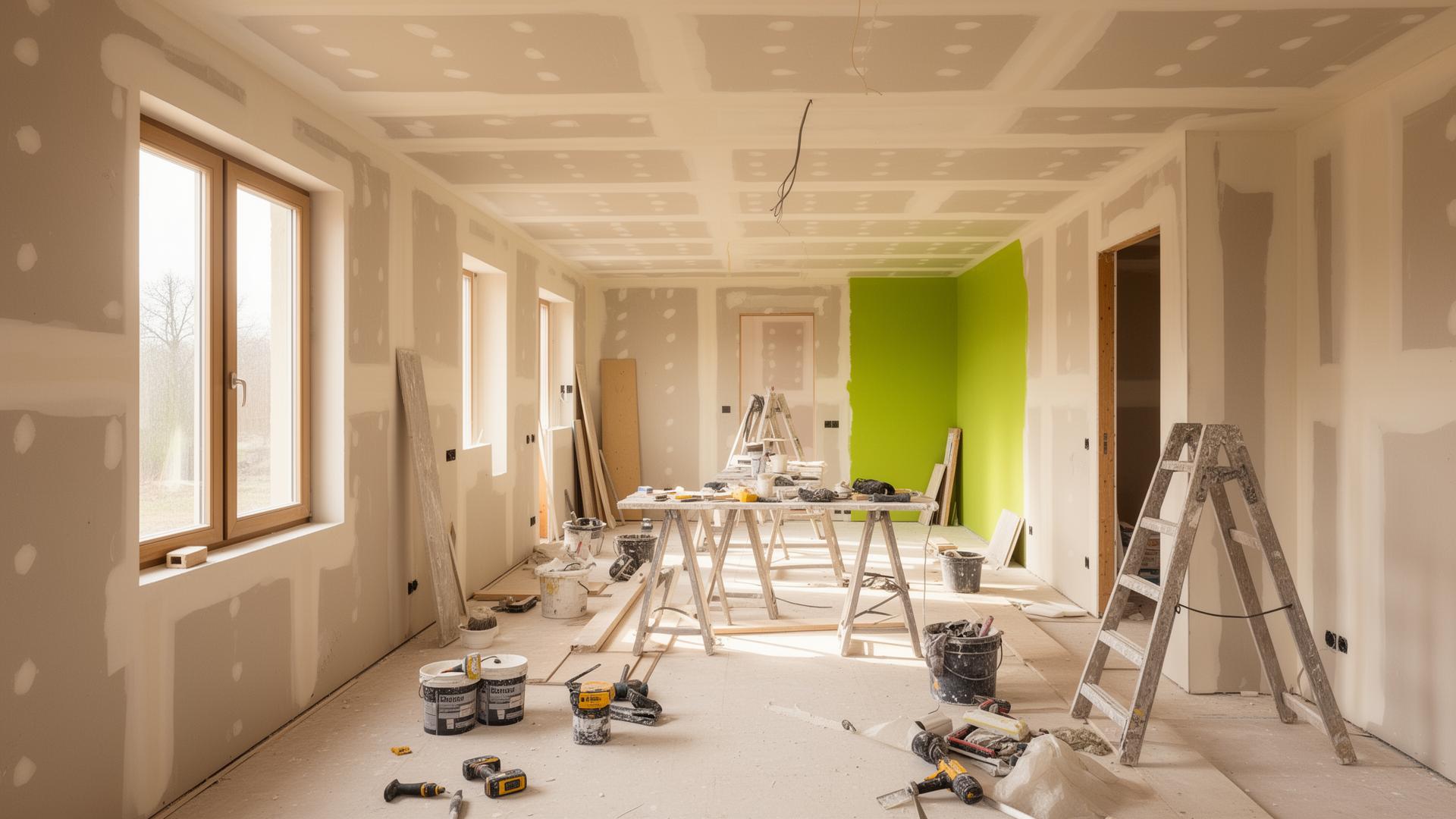 Professional drywall repair work